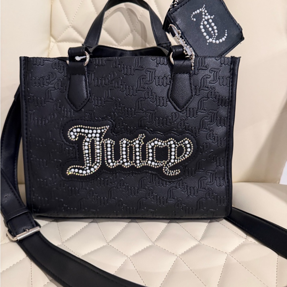 Juicy Couture Black Tote with Embellished Logo - Picture 4 of 5